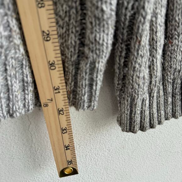 Vtg Nordic Reindeer Sweater Wool Blend Gray Ribbed Knit Mens XL USA Made Holiday - Picture 7 of 7